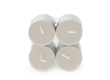 Theelichtjes MAXI Mindful Morning 10u grijs, 8 stuks