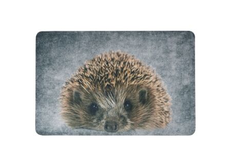 Deurmat Egel 75x50cm - polyester - grijs