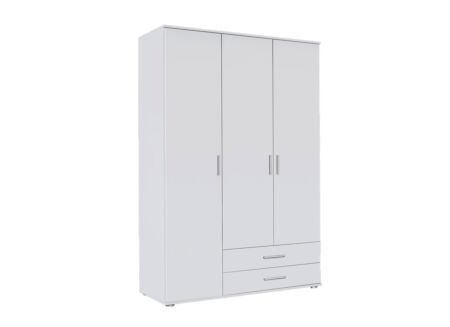 Kleerkast 127cm - decor - wit
