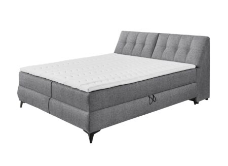 Bedbox Atlantis 160x200cm met opbergruimte stof donkergrijs
