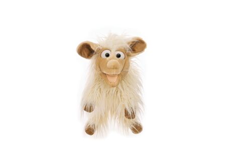 Handpop Lucy het lammetje H43cm - polyester - beige