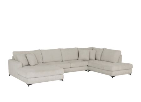 Hoeksalon Izmir 378x230cm - stof - greige