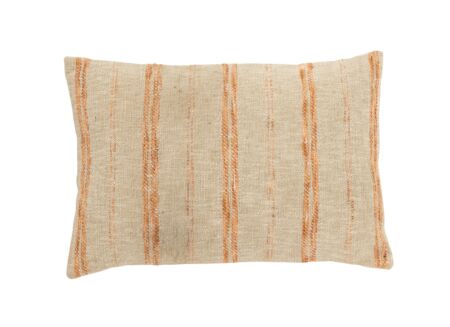 Kussen Strepen 40x60cm - katoen/linnen - beige/roest