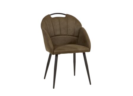 Kuipstoel ST2005  55x60x87,5cm - stof - mosgroen