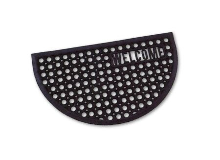Deurmat Moon Welcome 75x45cm rubber zwart