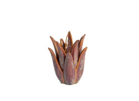 Theelichthouder Cactus H15cm - keramiek - bruin