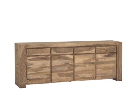 Dressoir Carbone  225cm - sheesham massief & decor - naturel