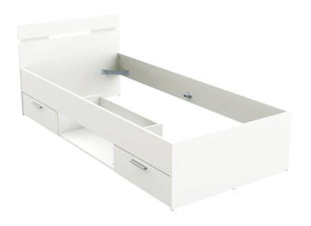Bed Michigan 90x200cm - decor - wit met opbergruimte