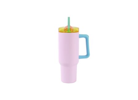 Thermosbeker Travel Mug  1,2L - roestvrij staal - roze
