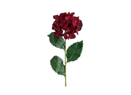Kunstbloem Hortensia H60cm - polyester - bordeaux