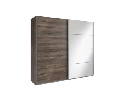 Schuifdeurkast Easyplus 225cm - decor - donkerbruin