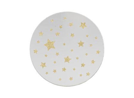 Kerstdecoratie Spiegel met Gouden Sterren Ø10cm