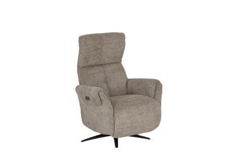 Relaxzetel Cult elektrisch - stof - khaki met stroomkabel en massagefunctie