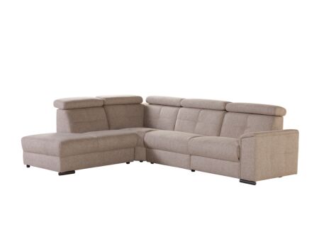 Hoeksalon Lizzie 289x227cm - stof - beige