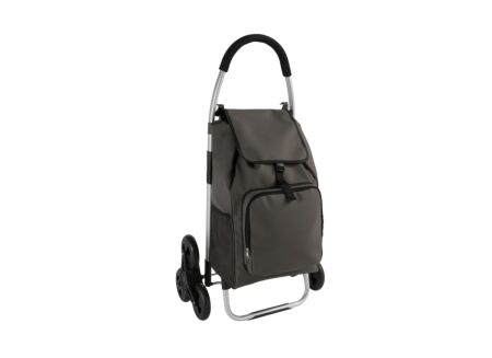Boodschappentrolley Boodschappentrolley 52x40x100cm - stof - gewaxt grijs