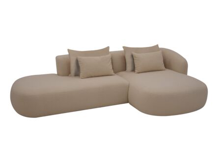 Hoeksalon Euphoria 170x290cm - stof - greige