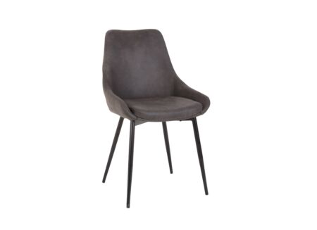 Kuipstoel Flagey 48x49x86cm - microvezel - antraciet