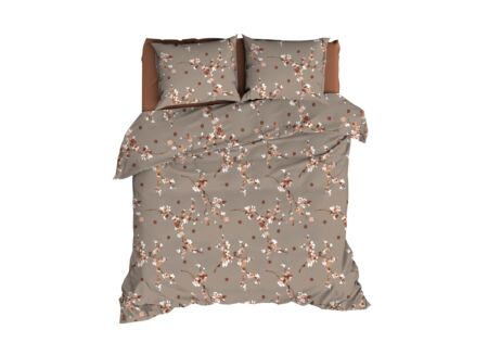Dekbedovertrek Geisha 240x200/220cm - katoen - taupe
