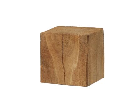 Zuil Kubus 20x20x20cm - eik massief - naturel