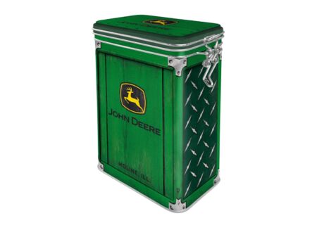 Bewaardoos John Deere 11x8x18cm - metaal - meerkleurig