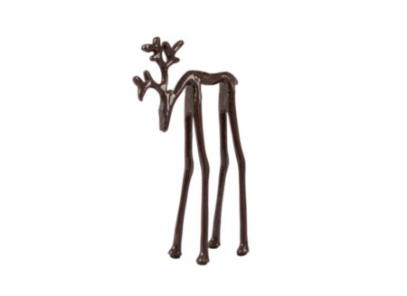 Beeld Deer 15x6x25cm - metaal - aubergine