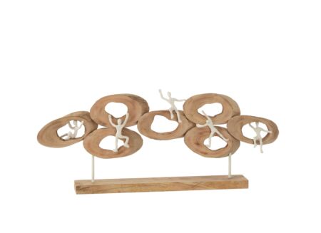 Figuur 5 in ring H31cm - mango massief - naturel