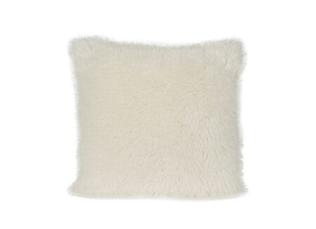 Kussen Hare 60x60cm - nepbont - wit
