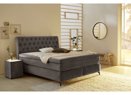 Boxspring Scarlett Max 180x200cm stof grijs