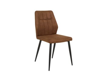 Stoel 47x55x89cm - stof - cognac