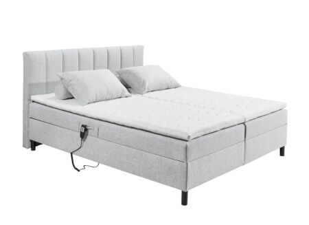 Bedbox Miralindo 160x200cm - stof - silver elektrisch