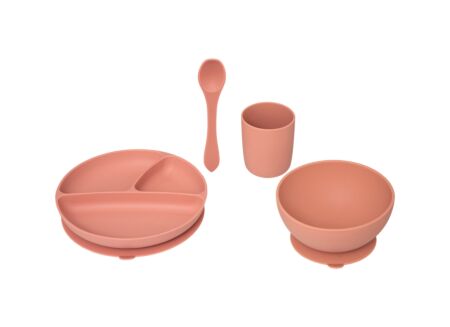 Kinderservies silicone - 4-delig
