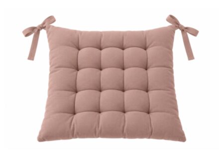 Stoelkussen Essential 38x38cm - katoen - zand roze