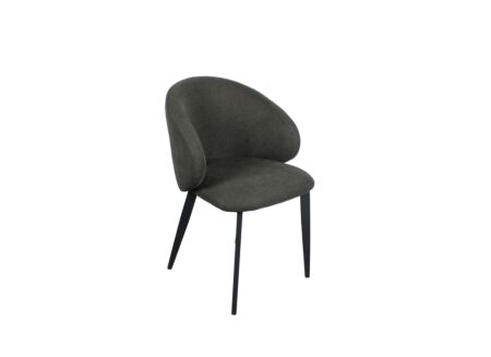 Stoel Andres 58,5x57x84cm - stof - groenbruin