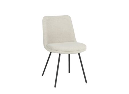 Stoel Found 50x60x82cm - bouclé - wit