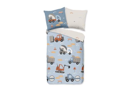 Dekbedovertrek Mack 140x220cm - katoen - blauw