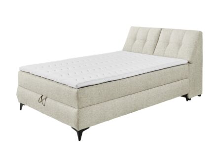 Bedbox Atlantis  140x200cm met opbergruimte stof ivoor