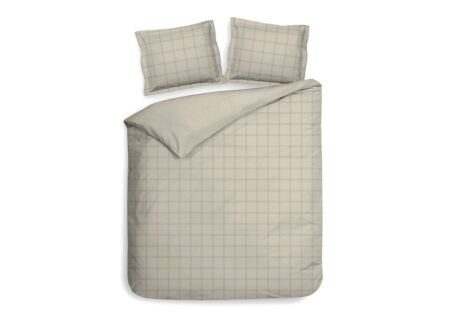 Dekbedovertrek Heckettlane Diamante 240x220cm - katoensatijn - mojav sand
