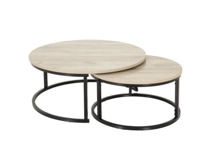 Salontafel Sunrise set van 2 - MDF melamine - bruin