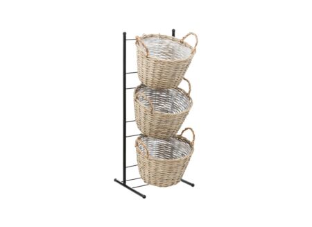 Presentatierek met 3 manden 32x32x83cm