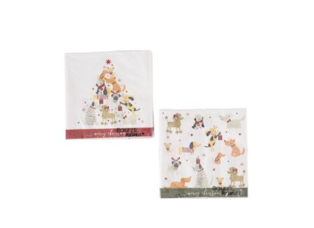 Serviette Barney 17x17cm multicolor 20 stuks