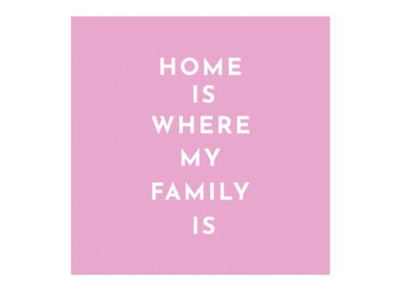 Serviette My Family 33x33cm - papier - roze 20 stuks