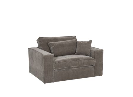 Zetel Marlon 1-zit - stof - bruin