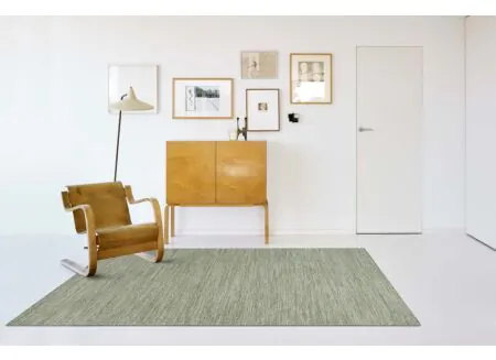 Foto ambiance - Tapis Himalya 150x80cm laine gris clair