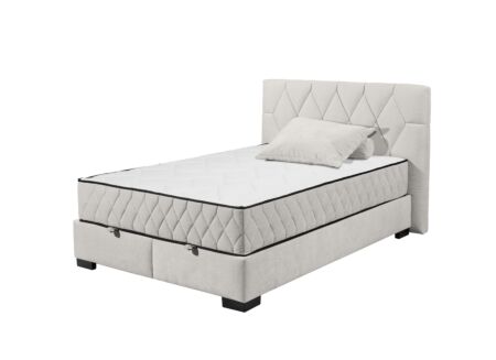 Bedbox Nagol B 140x200cm - stof - sand met opbergruimte