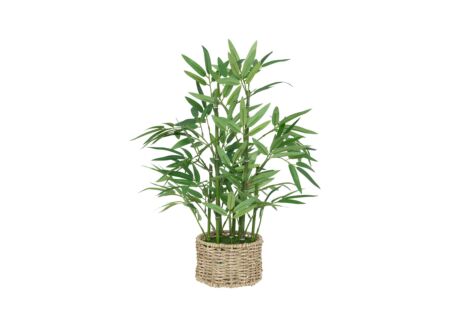 Kunstplant Bamboe  H46cm - rotan/kunststof - groen/beige