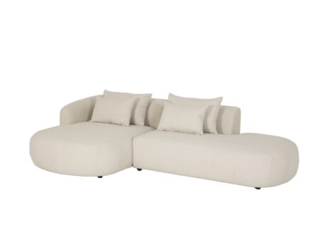 Hoeksalon Euphoria 290x170cm - stof - beige
