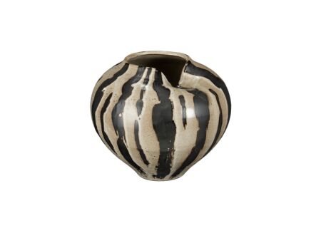 Vaas Nanda Ø23x19,5cm - stoneware - bruin