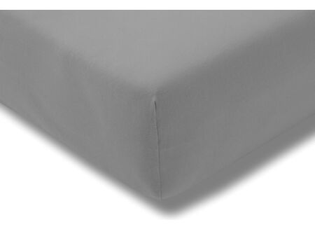 Hoeslaken 140/160x200/220cm jersey katoen grijs