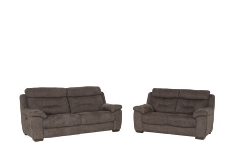Zetel Neil 2,5+2-zit - stof - grijs met relax
