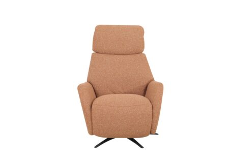 Relaxzetel Harp TVCHM  elektrisch - stof - burnt orange met 2 motoren & massagefunctie